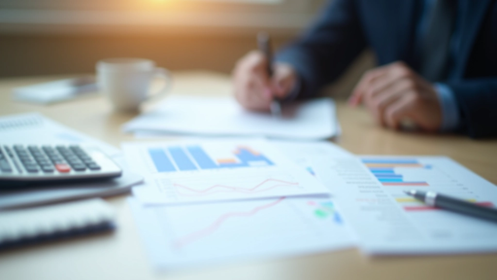 Schermo con rendiconto finanziario e documenti contabili per analisi